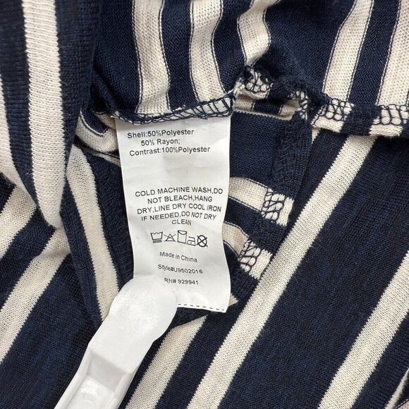 Weekend Suzanne Betro Striped Top Tie Sleeves & Back Nautical Plus Size 3X NWT - Picture 8 of 10